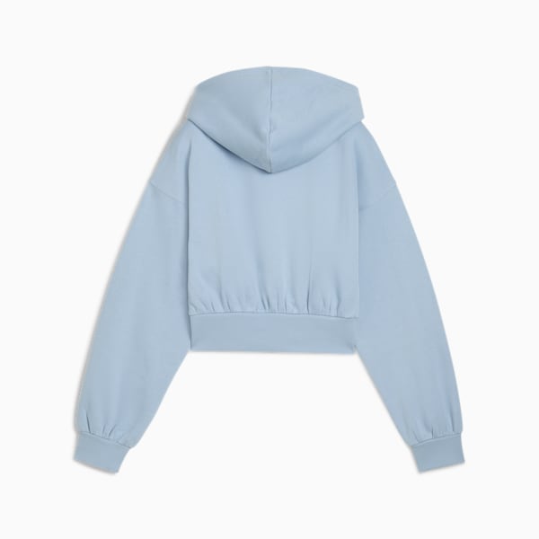 Sudadera con capucha de media cremallera para mujer BMW M Motorsport ESS+, Blue Wash, extralarge
