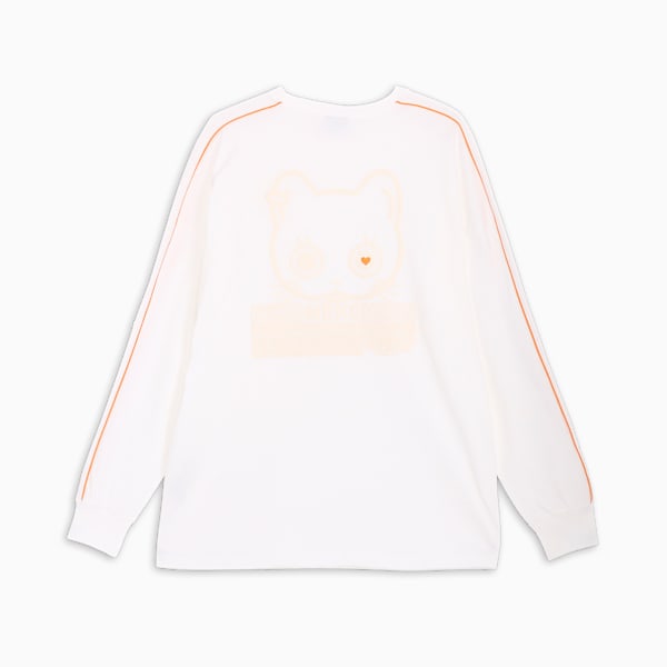 ユニセックス NEKO-san グラフィック オーバーサイズ 長袖 Tシャツ, PUMA White, extralarge-JPN