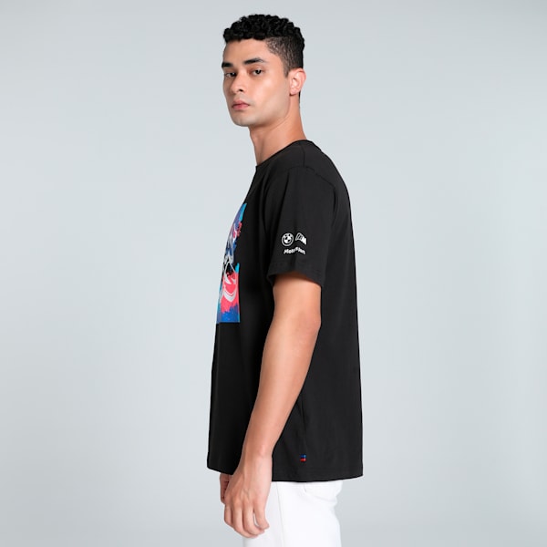 BMW M Motorsport Neon Energy Graphic Men's Relaxed Fit Motorsport Tee, PUMA Black, extralarge-IND