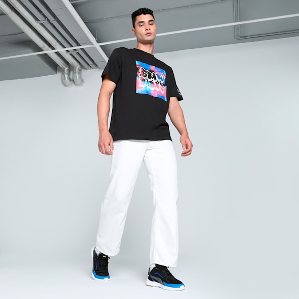 BMW M Motorsport Neon Energy Graphic Men's Relaxed Fit Motorsport Tee, PUMA Black, extralarge-IND