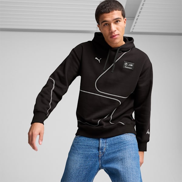 Sudadera con capucha para hombre BMW M Motorsport Statement, PUMA Black, extralarge