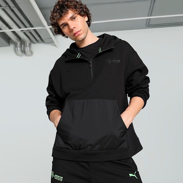Mercedes-AMG Petronas F1® Statement Men's Relaxed Fit Motorsport Hoodie, PUMA Black, extralarge-IND
