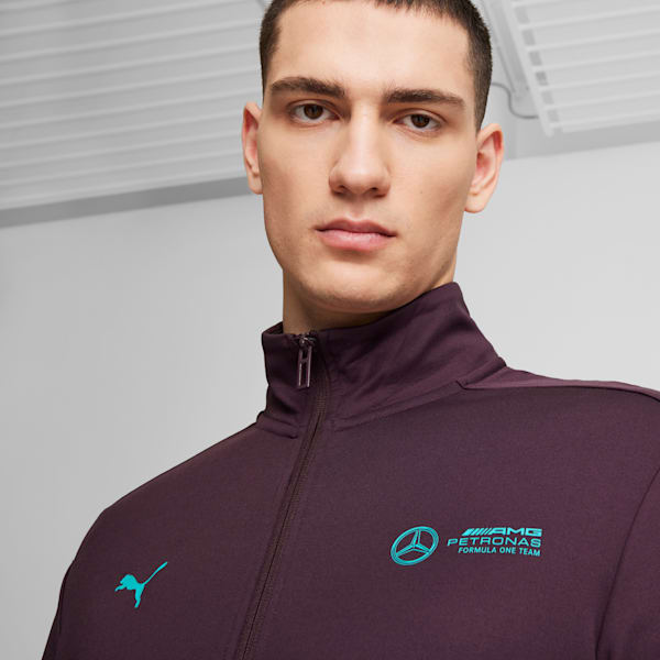 Mercedes-AMG Petronas F1® Cloudspun Men's Slim Fit Motorsport Jacket, Midnight Plum, extralarge-IND