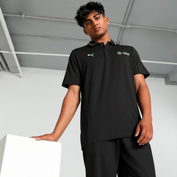 Mercedes-AMG Petronas F1® Cloudspun Men's Motorsport Polo, PUMA Black, extralarge-IND