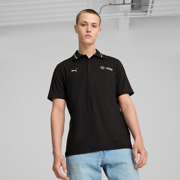 Mercedes-AMG Petronas F1® Men's Cloudspun Polo, PUMA Black, extralarge