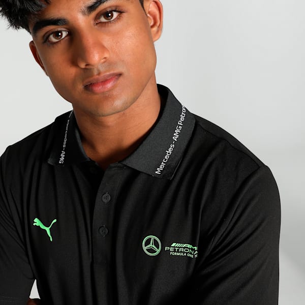 Mercedes-AMG Petronas F1® Cloudspun Men's Motorsport Polo, PUMA Black, extralarge-IND