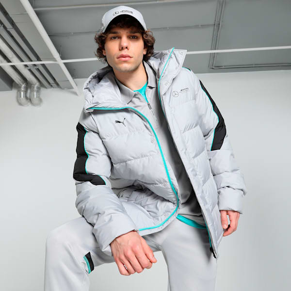 Mercedes-AMG Petronas F1® MT7+ Ecolite Men's Motorsport Padded Jacket, Team Silver, extralarge-IND