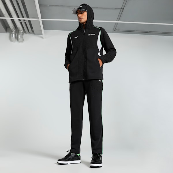 Mercedes-AMG Petronas F1® Men's Hooded Motorsport Sweat Jacket, PUMA Black, extralarge-IND