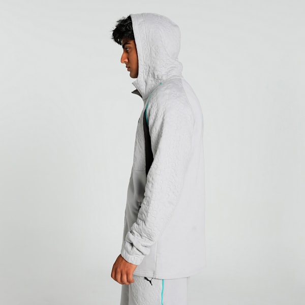 Mercedes-AMG Petronas F1® Men's Hooded Motorsport Sweat Jacket, Team Silver, extralarge-IND