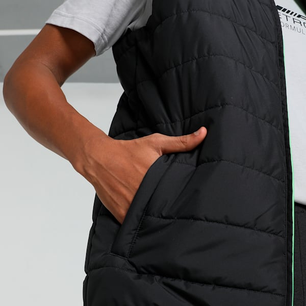 Mercedes-AMG Petronas F1® Men's Motorsport Padded Gilet, PUMA Black, extralarge-IND
