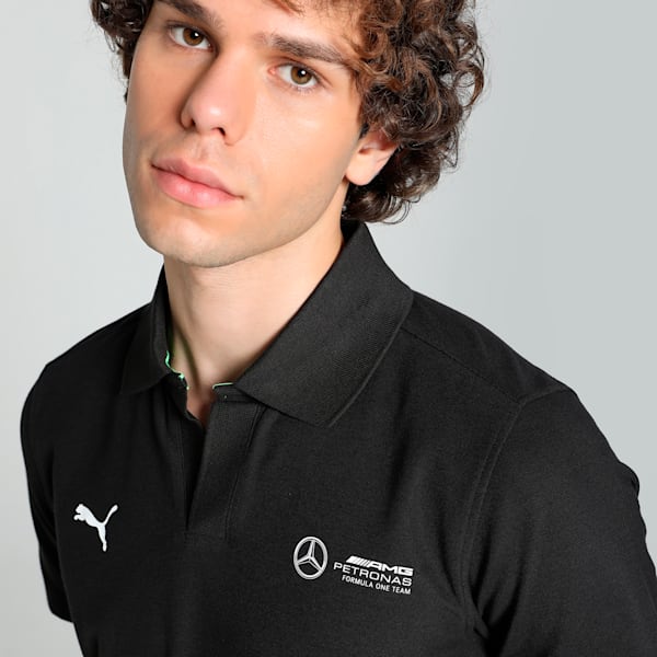 Mercedes-AMG Petronas F1® Pique Men's Motorsport Polo, PUMA Black, extralarge-IND