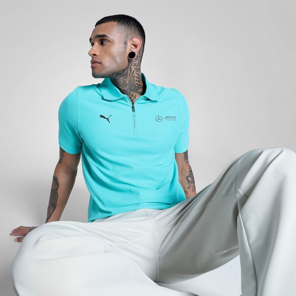 Mercedes-AMG Petronas F1® Men's Motorsport Polo, Sheen Green, extralarge-IND