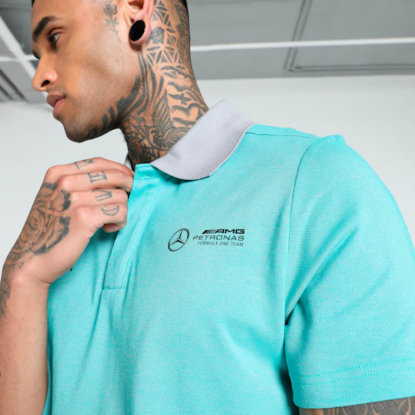 Mercedes-AMG Petronas F1® Two-Tone Men's Motorsport Polo, Team Silver, extralarge-IND