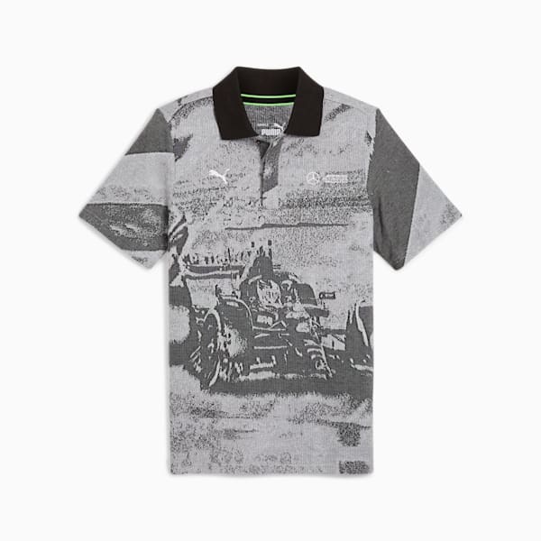 Mercedes-AMG Petronas F1® Men's Jacquard Polo, PUMA Black, extralarge