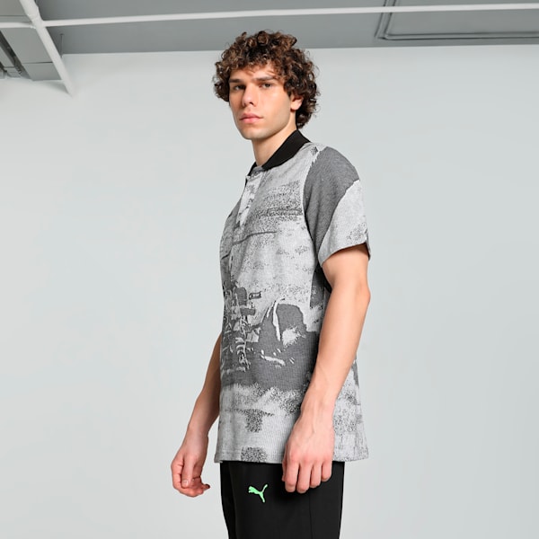 Mercedes-AMG Petronas F1® Jacquard Men's Motorsport Polo, PUMA Black, extralarge-IND