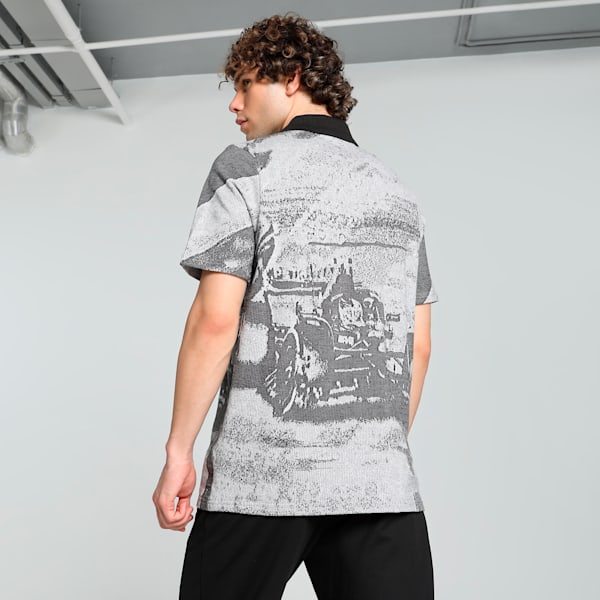 Mercedes-AMG Petronas F1® Jacquard Men's Motorsport Polo, PUMA Black, extralarge-IND