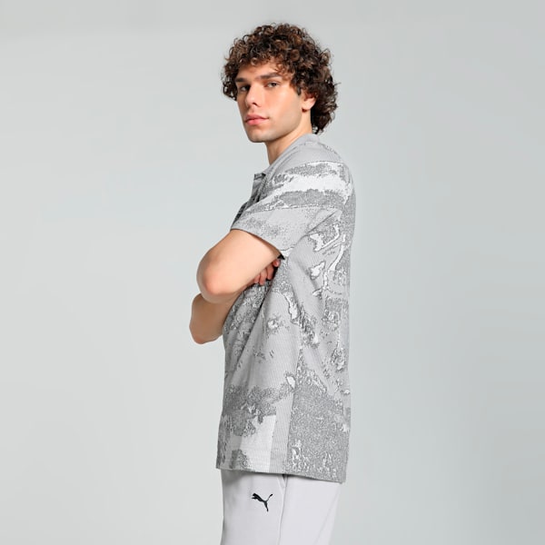 Mercedes-AMG Petronas F1® Jacquard Men's Motorsport Polo, Team Silver, extralarge-IND