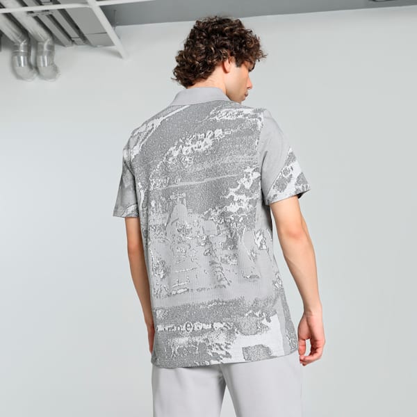 Mercedes-AMG Petronas F1® Jacquard Men's Motorsport Polo, Team Silver, extralarge-IND
