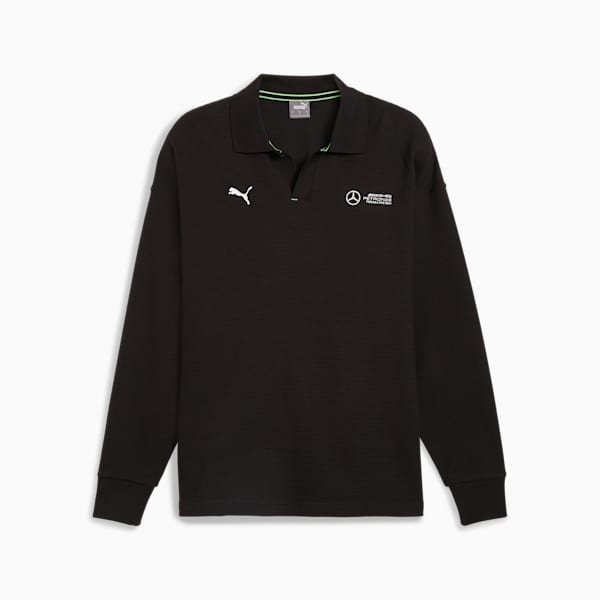 Mercedes-AMG Petronas F1® Men's Long Sleeve Polo, PUMA Black, extralarge