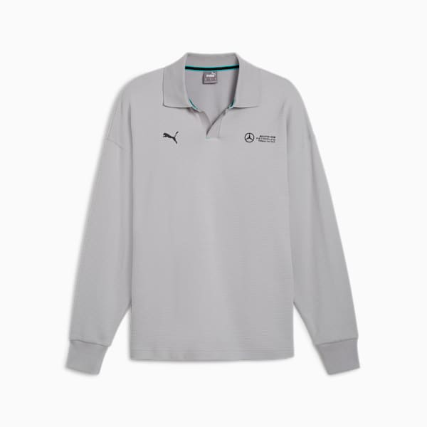 Polo de manga larga para hombre Mercedes-AMG Petronas F1®, Team Silver, extralarge