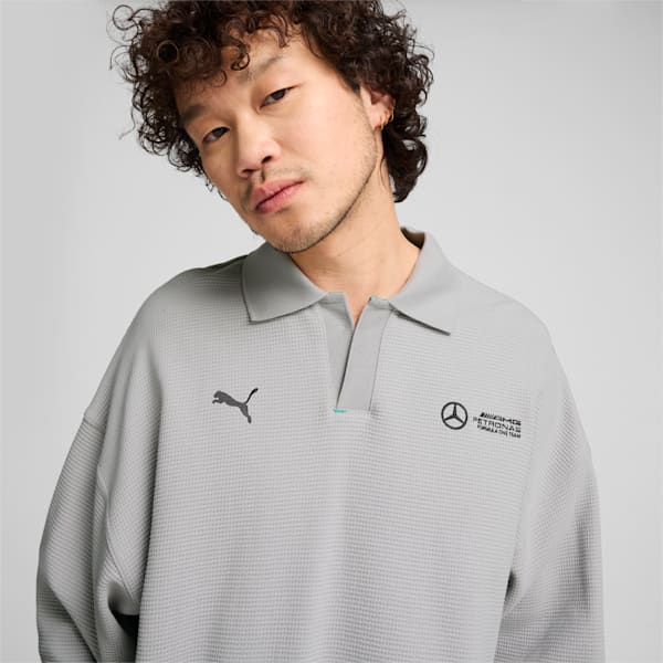 Polo de manga larga para hombre Mercedes-AMG Petronas F1®, Team Silver, extralarge