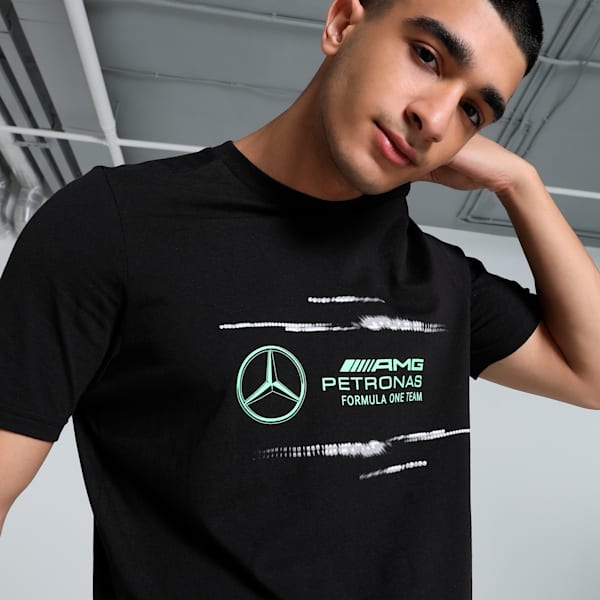 Mercedes-AMG Petronas F1® Logo Men's Motorsport Tee, PUMA Black, extralarge-IND