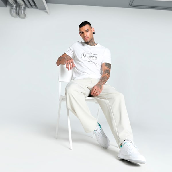Mercedes-AMG Petronas F1® Logo Men's Motorsport Tee, PUMA White, extralarge-IND