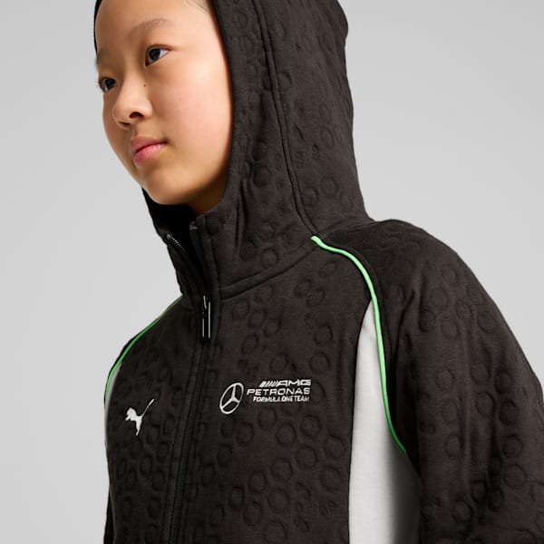 Mercedes-AMG Petronas F1® Youth Hooded Motorsport Sweat Jacket, PUMA Black, extralarge-IND