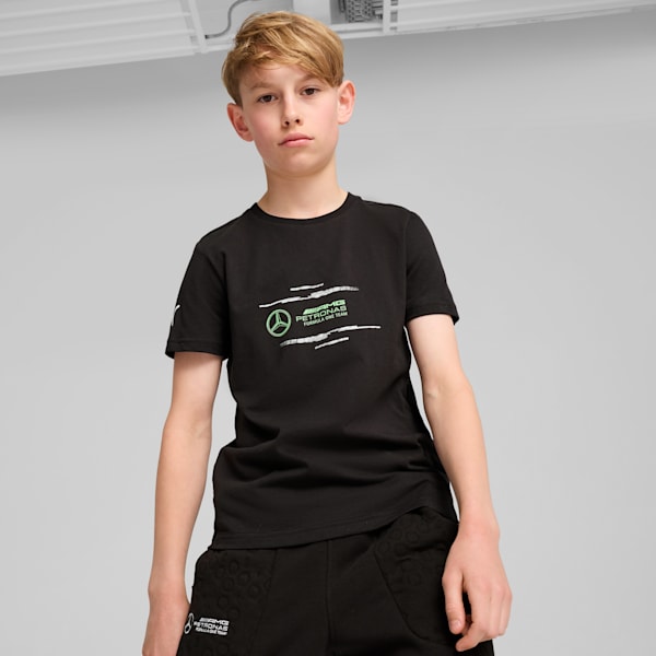 Mercedes-AMG Petronas F1® Logo Youth Motorsport Tee, PUMA Black, extralarge-IND