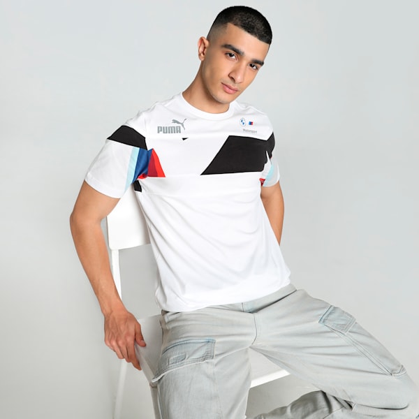 BMW M Motorsport SPEED DRIVER SERIES Men's Tee, PUMA White, extralarge-IND