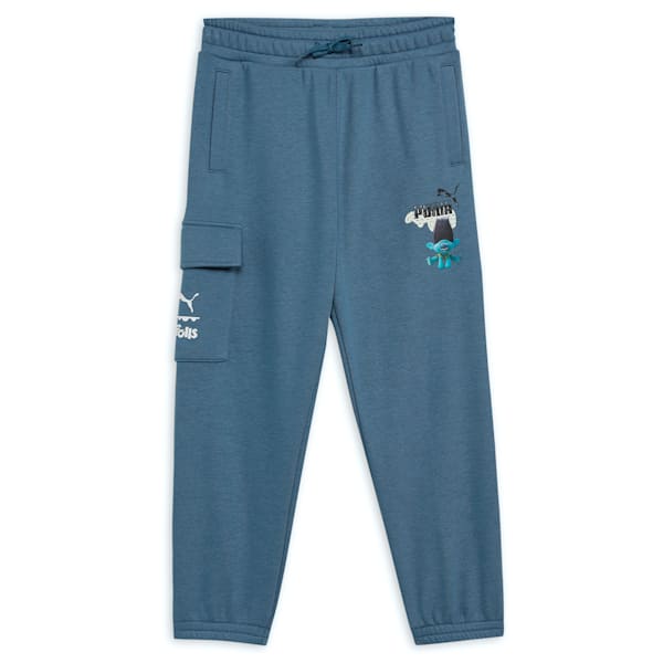 PUMA x TROLLS Kid's Cargo Pants, Blue Horizon, extralarge-IND