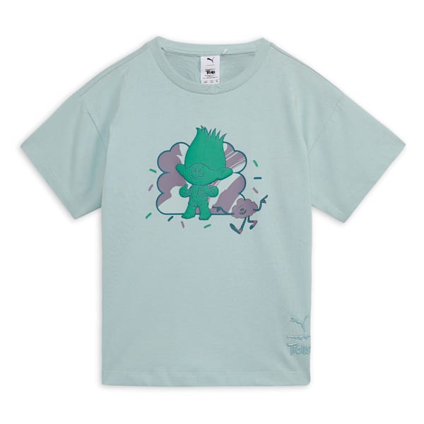 PUMA x TROLLS Graphic Kid's Relaxed Fit Tee, Frosted Dew, extralarge-IND