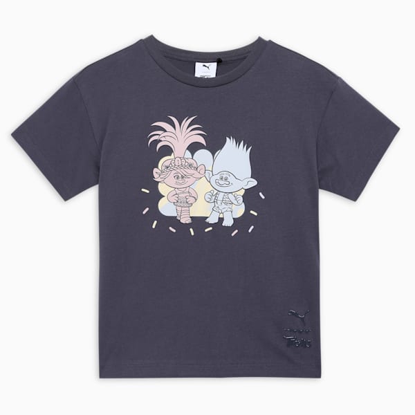 PUMA x TROLLS Graphic Kid's Relaxed Fit Tee, Galactic Gray, extralarge-IND