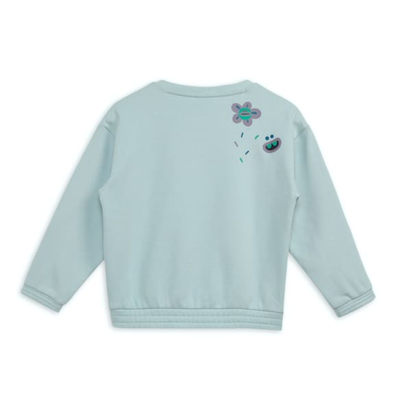 PUMA x TROLLS Kid's Relaxed Fit Graphic Crew Neck Sweatshirt, Frosted Dew, extralarge-IND