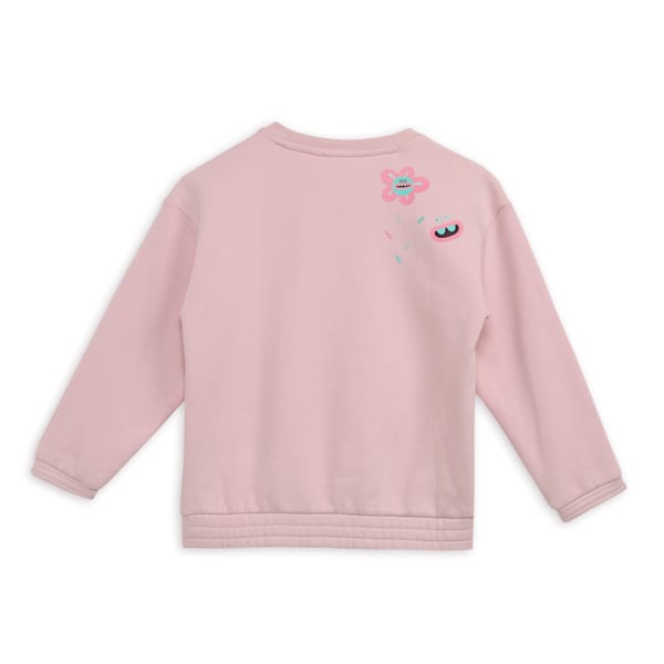 PUMA x TROLLS Kid's Relaxed Fit Graphic Crew Neck Sweatshirt, Mauve Mist, extralarge-IND