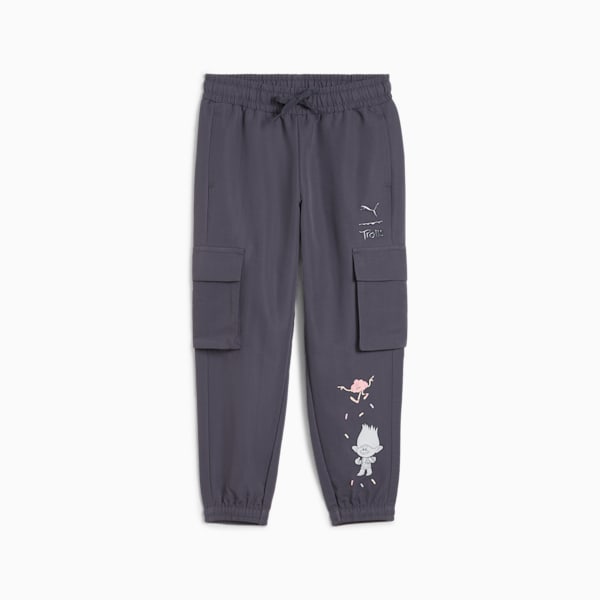 PUMA x TROLLS Little Kids' Cargo Pants, Galactic Gray, extralarge