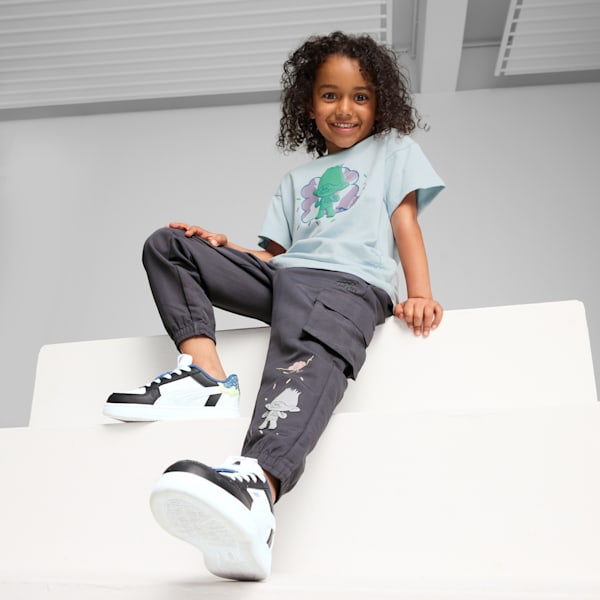 PUMA x TROLLS Kid's Relaxed Fit Cargo Pants, Galactic Gray, extralarge-IND