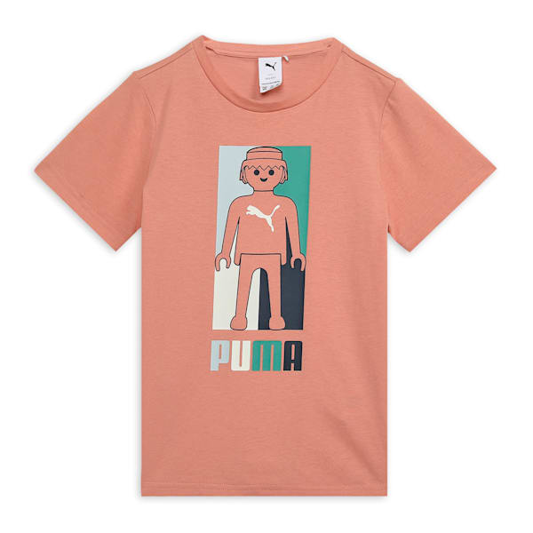 PUMA x PLAYMOBIL® Kid's Tee, Deeva Peach, extralarge-IND