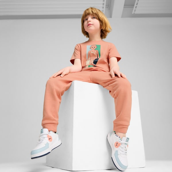 PUMA x PLAYMOBIL® Kid's Tee, Deeva Peach, extralarge-IND