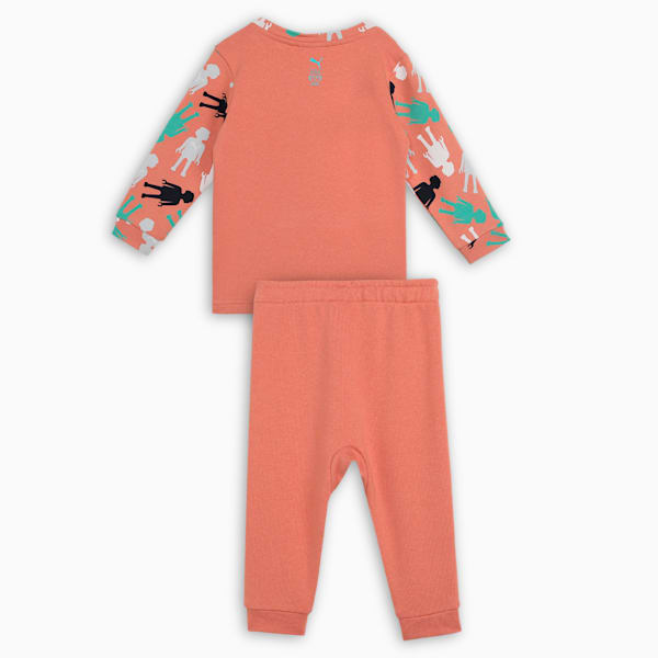 PUMA x PLAYMOBIL® Toddlers' Crew-Neck Top &amp; Joggers Set, Deeva Peach, extralarge-IND