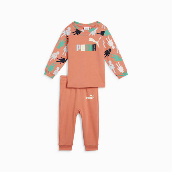 PUMA x PLAYMOBIL Crew Jogger Set Toddler, Deeva Peach, extralarge