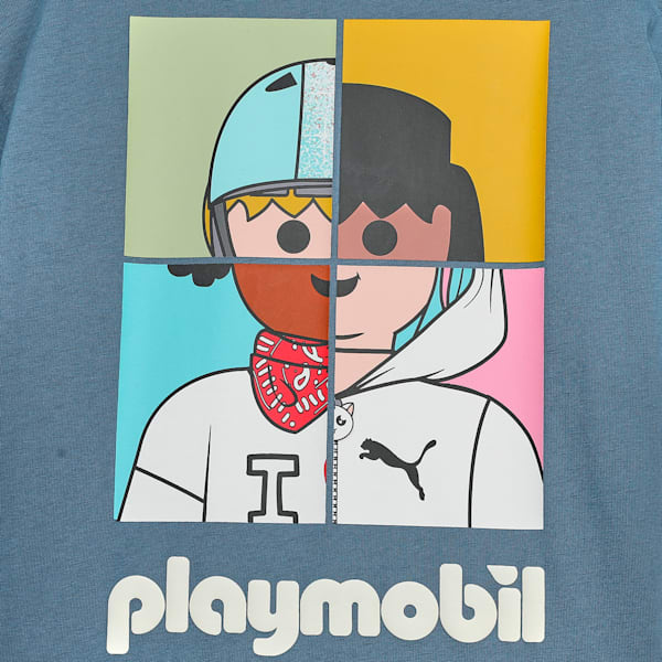 PUMA x PLAYMOBIL® Graphic Kid's Relaxed Fit Tee, Blue Horizon, extralarge-IND