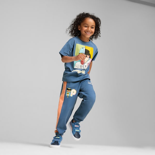 PUMA x PLAYMOBIL® Graphic Kid's Relaxed Fit Tee, Blue Horizon, extralarge-IND