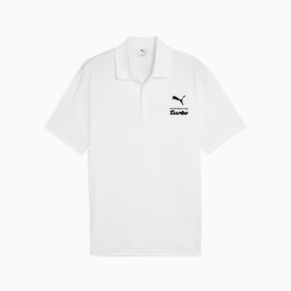 Porsche Legacy Motorsport Essentials Men's Polo Shirt, PUMA White, extralarge