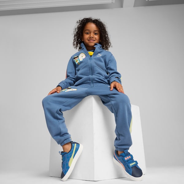 PUMA x PLAYMOBIL® Little Kids' T7 Jacket, Blue Horizon, extralarge