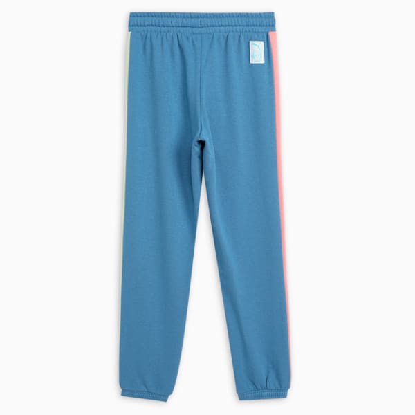 PUMA x PLAYMOBIL® T7 Kid's Pants, Blue Horizon, extralarge-IND