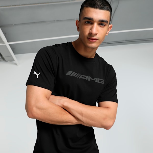 Mercedes-AMG Motorsport Logo Men's Motorsport Tee, PUMA Black, extralarge-IND