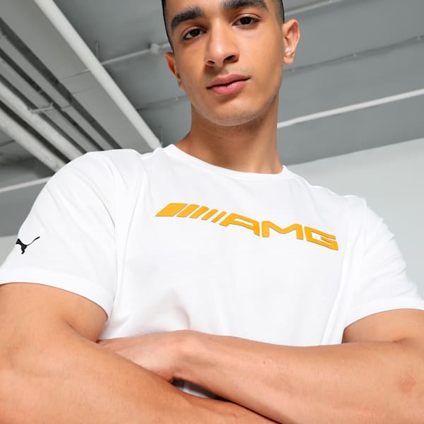 Mercedes-AMG Motorsport Logo Men's Motorsport Tee, PUMA White, extralarge-IND