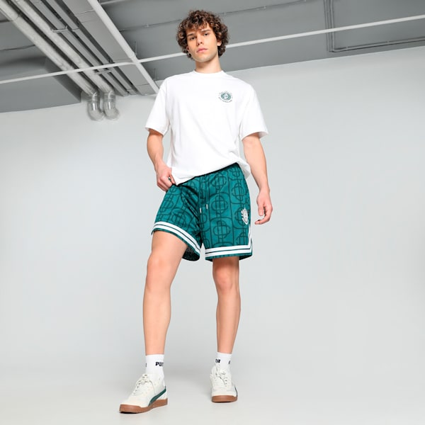 PUMA x PALM TREE CREW All-Over Print Mesh Men's Relaxed Fit Shorts, Cold Green-AOP, extralarge-IND