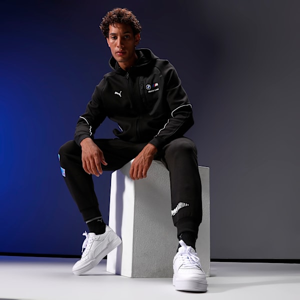 BMW M Motorsport Men's Hooded Sweat Jacket, PUMA Black, extralarge-IND